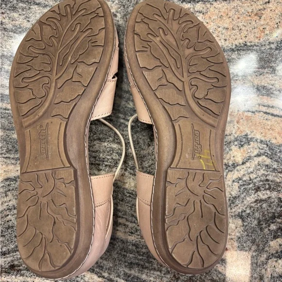 Earth Aloha leather bungee slip-on sandals in Blush color.
Size 8.5 - Picture 3 of 5